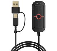 JUYAXIN Tarjeta de sonido USB independiente externa portátil con cambio rápido de modos para entretenimiento en el hogar