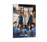 JUYERGWERKJ Grey's Anatomy Temporada 19 pósteres estéticos para pared, póster decorativo vintage, lienzo para sala de estar, dormitorio, 50 x 75 cm, estilo marco