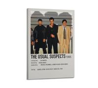 JUYERGWERKJ Póster decorativo de The Usual Suspects para decoración de pared, lienzo vintage para sala de estar, dormitorio, 50 x 75 cm, estilo marco