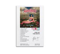 JUYERGWERKJ Póster estético de Katy Perry Album One of The Boys1, póster decorativo para pared, pintura vintage en lienzo para sala de estar, dormitorio, 50 x 75 cm, estilo sin marco