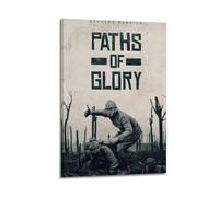 JUYERGWERKJ Póster estético de Paths of Glory, póster decorativo para pared, decoración vintage, lienzo para sala de estar, dormitorio, 50 x 75 cm, estilo marco