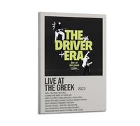 JUYERGWERKJ Póster estético de The Driver Era Album Live At The Greek para pared, póster decorativo vintage para sala de estar, dormitorio, 50 x 75 cm, estilo marco