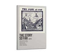 JUYERGWERKJ The Story So Far - Póster de álbum de música, arte estético para pared, decoración de lienzo, pintura vintage para sala de estar, dormitorio, 30 x 45 cm, estilo marco