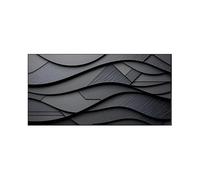 JUYIOPAX Modern Abstract Black Texture Canvas Wall Art - Minimalist Contemporary Prints for Living Room Decor(55x110cm/Frameless)