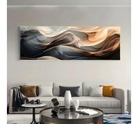 JUYIOPAX Modern Abstract Wave Art Canvas Poster Wall Art for Bedroom and Living Room Decor(20X60cm/Internal Frame)