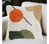 JUYIYUANFUZH Kit De Gancho De Pestillo De CojíN Kit Ganchillo Juego De Cojines De Anudado PatróN Colorido 37 Kits De Gancho De Pestillo Para Adultos 43 X 43 Cm