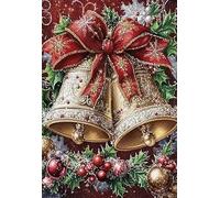 JUYIYUANFUZH Kit Inicio Bordado 11CT Campanas NavideñAs Kit Punto De Cruz Con Hilos Y Tela Punto De Cruz Principiantes Adultos 15.7 * 19.7In