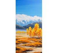 JUYIYUANFUZH Kit Inicio Bordado 11CT Hojas De OtoñO Bajo La MontañA Nevada 6 Kit Punto De Cruz Con Hilos Y Tela Punto De Cruz Principiantes Adultos 15.7 * 19.7In