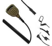 JUYODE Micrófono de mano impermeable con altavoz de radio Walkie Talkie con PTT para XPR3000, XPR3000e, XPR3300, XPR3300e, XPR3500, XPR3500e, color marrón (XPR-02)