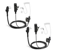 JUYODE Walkie Talkie Auricular con micrófono para HYT BD552i BD612i PD502i PD402i PD482i PD562i TC-508 TC-580 TC-610 RCA RDR2500 2550 2600 XR150 Radio (tubo acústico negro, 2 unidades)