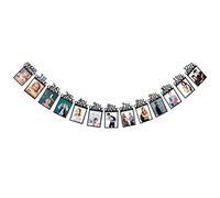 JUYUE - Pancarta de fotos de grado de 1ª a 12ª grado, para graduación, 2019, accesorios para fotografía, decoraciones de fiesta, suministros para fiesta de graduación, banderines negros