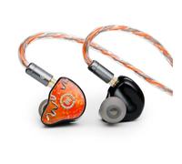 JUZEAR - Auriculares Fiesta IEM, controladores híbridos 1DD+3BA con cable de micrófono y cable equilibrado de 4.4 mm incluido, graves profundos, voces claras, auriculares con cable de alta fidelidad