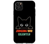 Juzgándote en Silencio Divertido Diciendo Amante de los Gatos Negros sarcástico Carcasa para iPhone 11 Pro MAX