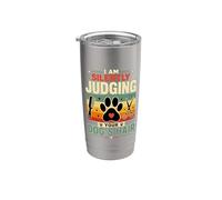 Juzgar silenciosamente el pelo de tu perro Vaso térmico de acero inoxidable de doble pared