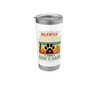 Juzgar silenciosamente el pelo de tu perro Vaso térmico de acero inoxidable de doble pared