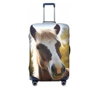 JUZGTSIT Animal Pony Horse - Funda elástica para equipaje aprobada por la TSA, para maleta, de 18 a 32 pulgadas, color negro, S, Black, S, Clásico