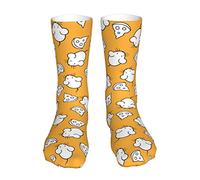 JUZGTSIT Calcetines divertidos con diseño de ratón y queso, para hombres y mujeres, Ratón y queso, Altoa única