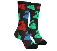 JUZGTSIT Calcetines divertidos e informales para hombre, Tren, Altoa única