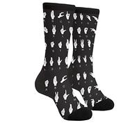 JUZGTSIT Calcetines divertidos y novedosos para hombre y mujer, Altoa única