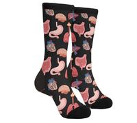 JUZGTSIT Calcetines novedosos de media para mujer, hombre y adolescentes, divertidos y locos, calcetines de vestir para regalo, Altoa única