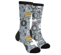 JUZGTSIT Calcetines novedosos de media para mujer y hombre, calcetines divertidos y locos, calcetines de vestir casuales para regalo para mujeres, hombres y adolescentes, Altoa única
