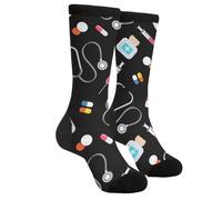 JUZGTSIT - Calcetines novedosos, divertidos y locos para hombre, calcetines de moda casuales, Altoa única