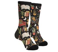 JUZGTSIT Calcetines para hombre y mujer, divertidos y novedosos calcetines, Libros de lectura, Altoa única