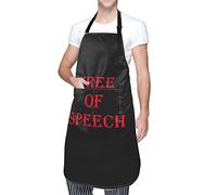 JUZGTSIT Delantal unisex divertido con texto en inglés "Free of Speech", impermeable, regalo para amigos, para chef, hogar, cocina, pintura, jardinería, barbacoa