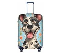 JUZGTSIT Fun Dogs - Funda elástica para equipaje aprobada por la TSA, para maleta, de 18 a 32 pulgadas, color negro, M, Black, L, Clásico