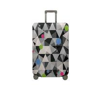 JUZGTSIT Funda protectora elástica para equipaje, diseño de triángulo geométrico (XL (73,6 - 81,3 cm), color azul, gris/negro, M, Clásico