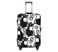JUZGTSIT Gato negro con ojos amarillos para maleta, se aplica a la funda elástica pequeña de equipaje de 19 a 32 pulgadas, Black, L, Clásico