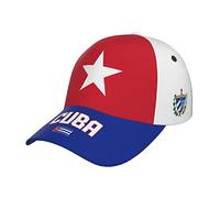 JUZGTSIT Gorra de béisbol cubana con la bandera de Cuba con impresión completa 3D para adultos, unisex, ajustable, gorra patriótica de fútbol, Multicolor, Talla única