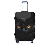 JUZGTSIT Ojos de gato negros aprobados por la TSA, se ajusta a 18-32 pulgadas, negro, M funda elástica para equipaje, protector de maleta, Black, L, Clásico