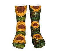 JUZGTSIT Ragdoll Scraps - Calcetines divertidos para mantener el calor, calcetines atléticos para hombres y mujeres, regalo, Girasol, Altoa única