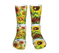 JUZGTSIT Ragdoll Scraps - Calcetines divertidos para mantener el calor, calcetines atléticos para hombres y mujeres, regalo, Girasoles y Goldf, Altoa única