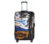 JUZGTSIT Rocky Mountain Range Print - Funda elástica para equipaje de 45,7 a 71,1 cm, White, L, Clásico