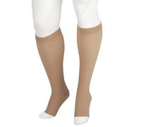 Juzo 2001 adsbsh14 II II suave puntera abierta Rodilla Alta corta 20 - 30 mmHg con borde de silicona, color beige