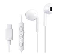 Auriculares JVC con cable USB-C intraaurales con micrófono y resistentes al agua, blanco