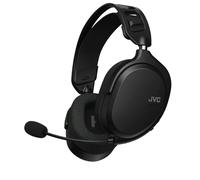 JVC Auriculares Gaming Inalámbricos Ultraligeros (199g) con Micrófono Desmontable, Baja Latencia y Almohadillas adaptativas. Cascos para PC, PS4, PS5, Switch, Xbox GG-01W-B-Q (Negro)