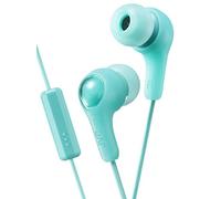JVC Auriculares Gumy Plus geniales y cómodos con micrófono y Control Remoto, Verde (HAFX7MG)