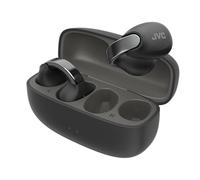 JVC Auriculares Inalámbricos Bluetooth | 24h de Batería y Carga Rápida | Auriculares Oreja Abierta | Ligeros y Resistentes al Agua | Deportivos con IPX4 y Control Táctil - HA-NP1T Negro