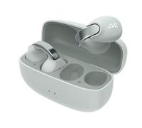 JVC Auriculares Inalámbricos Bluetooth | 24h de Batería y Carga Rápida | Oido Abierto | Ligeros y Resistentes al Agua | Ideales para el Deporte con IPX4 y Control Táctil - HA-NP1T Gris