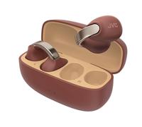 JVC Auriculares Inalámbricos Bluetooth | 24h de Batería y Carga Rápida | Oido Abierto | Ligeros y Resistentes al Agua | Deportivos con IPX4 y Control Táctil - HA-NP1T Granate