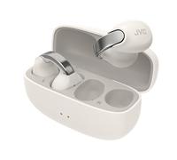 JVC Auriculares Inalámbricos Bluetooth | 24h de Batería y Carga Rápida | Oreja Abierta | Ligeros y Resistentes al Agua | Deportivos con IPX4 y Control Táctil - HA-NP1T Blanco