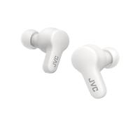 JVC Auriculares Inalámbricos Gumy con Bluetooth 5.3 - True Wireless, Recubrimiento Elástico, 24 Horas de Batería, 3 Modos de Sonido, Resistencia a Salpicaduras iPX4, HA-Z77T-W (Blanco)