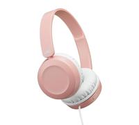 JVC Cascos con Cable, Micrófono y Diadema Acolchada | Diseño Plegable y Giratorio | Auriculares con Cable de Freqüencia 10-26000 Hz | Diseño Ligero | Mini-Jack de 3,5 mm | Rosa - HA-S31M