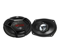 JVC CS-DR6930 Altavoces Coaxiales de 3 vías de 15 x 23 cm | Altavoces para el coche con Sonido Envolvente. Woofer con cono de Carbono y Mica, Medios de Cono y Tweeter Balanceado. Color Negro