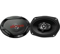 JVC CS-DR6932 DRVN Series - Juego de 2 Altavoces para Coche (6 x 9 Pulgadas, 3 vías, Potencia máxima de 500 W, 70 W RMS, 4 ohmios, Rango Medio de 50 mm y Tweeter de cúpula de 12 mm, Incluye Cubierta)