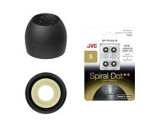 JVC EPFX10 - Juego de 4 Almohadillas para Orejas en Espiral, tamaños pequeños a Grandes, se Adapta a Muchos Modelos JVC (pequeño), Color Negro