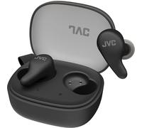 JVC Gumy Premium Auriculares Bluetooth True Wireless con Cancelación de Ruido, Bluetooth 5.4, Modo Ambiente, Baja Latencia, 26h batería, Estuche Translúcido USB-C, Negro Oliva - HA-A23T-B